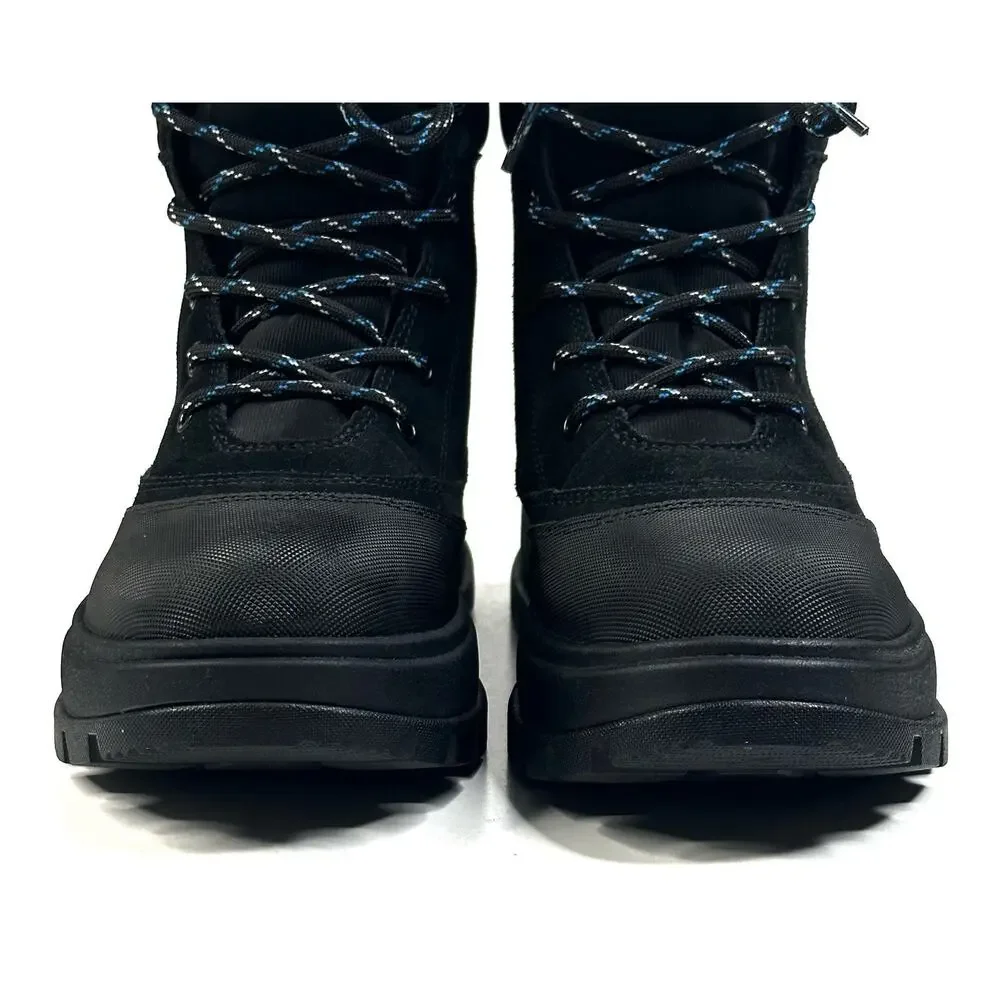 Koolaburra by UGG Deza Lace-Up Utility Boots Womens Size 6 Black Suede New $120